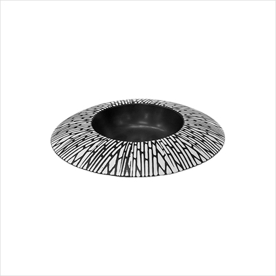 ../frankl24shop/WAKANDA_ - Teller - tief - 23 cm - rund - schwarz _ wei├ƒ - konvex_side